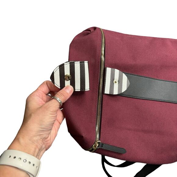 HENRI BENDEL NEW CANVAS PURSE BACKPACK CONVERTIBLE MEDIUM SIZE LIMITED EDITION - Picture 13 of 15